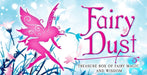 Fairy Dust - Treasure Box of Fairy Magic and Wisdom. Artwork of a pink fairy and flowers in blue