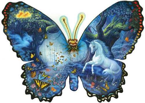 Fantasy Butterfly Shaped Jigsaw Puzzle (1000 Pieces)