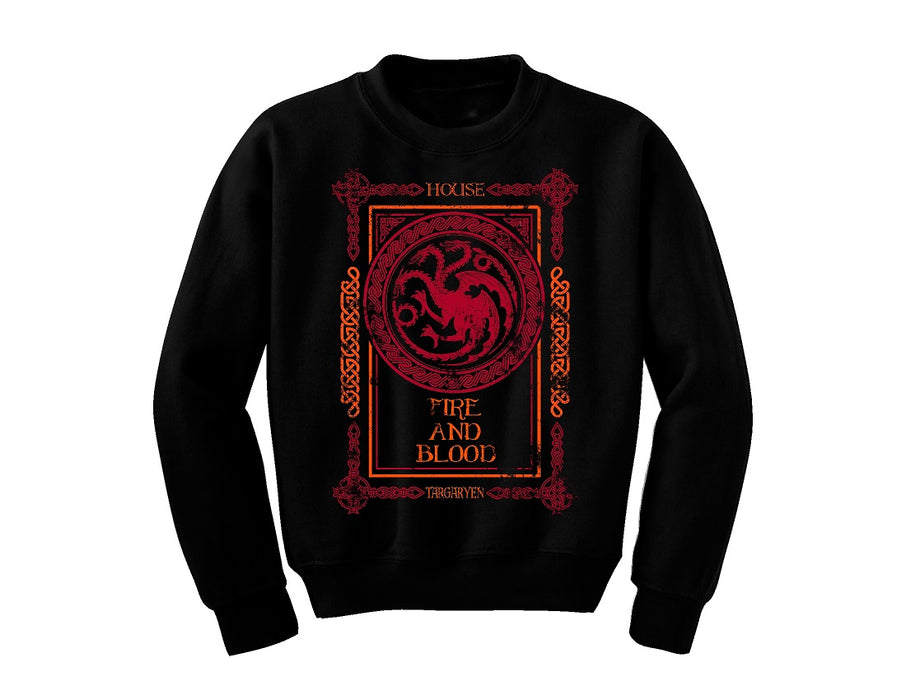 Fire & Blood Targaryen Sweatshirt: Game of Thrones Gifts