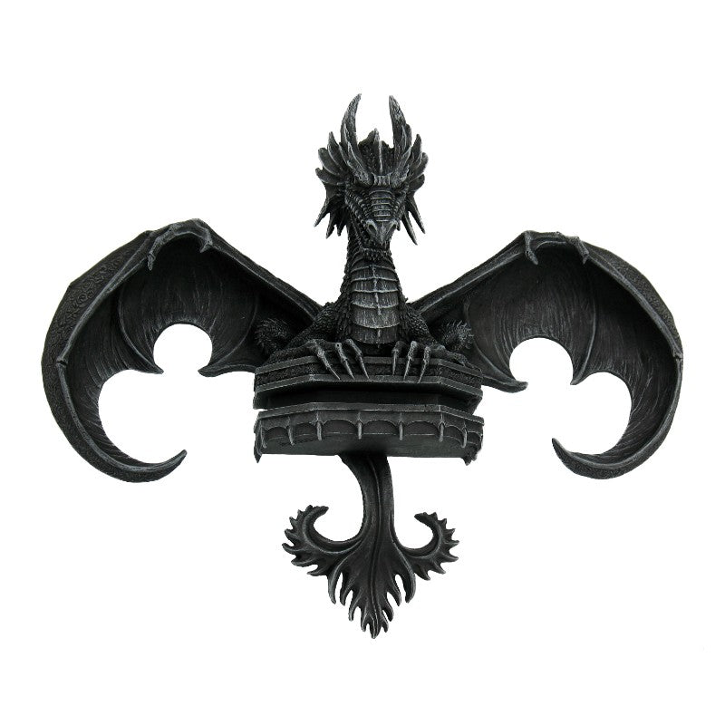 Fleur de Lis Dragon Wall Plaque