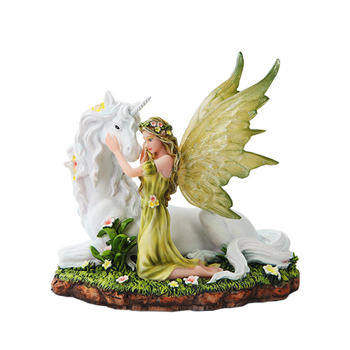 Flowery Fairy & Unicorn Figurine