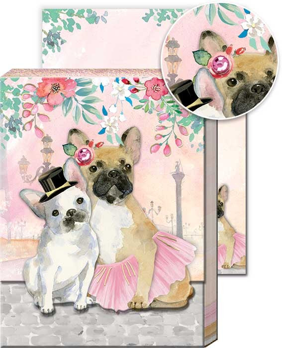 French Bulldog Couple Pocket Note Pad