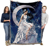 Frost Moon Tapestry Blanket