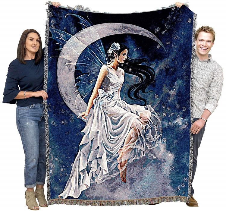 Frost Moon Tapestry Blanket