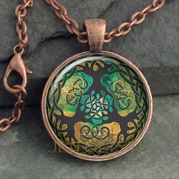 Glass Domed Yggdrasil Pendant