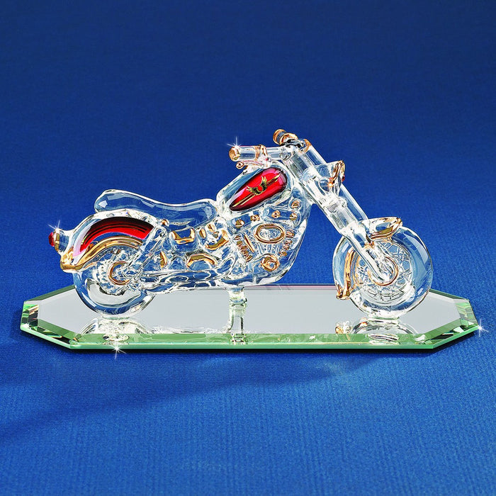 Glass Motorcycle Figurine