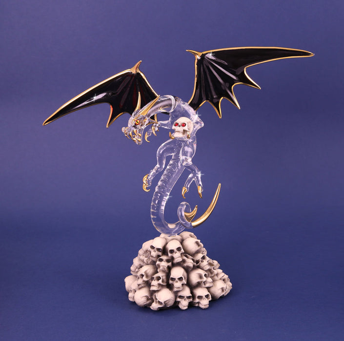 Glass Skull Crusher Dragon Figurine