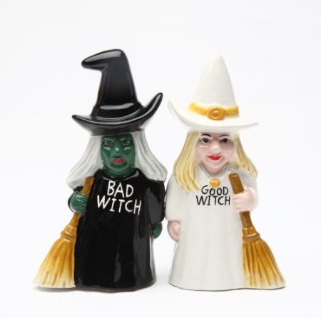 Good Witch Bad Witch Salt & Pepper Shaker