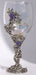 pewter grape vine with gems inlayed wrapped around a wine glass