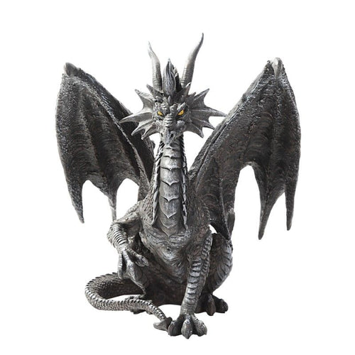 Gray Checkmate Dragon Figurine