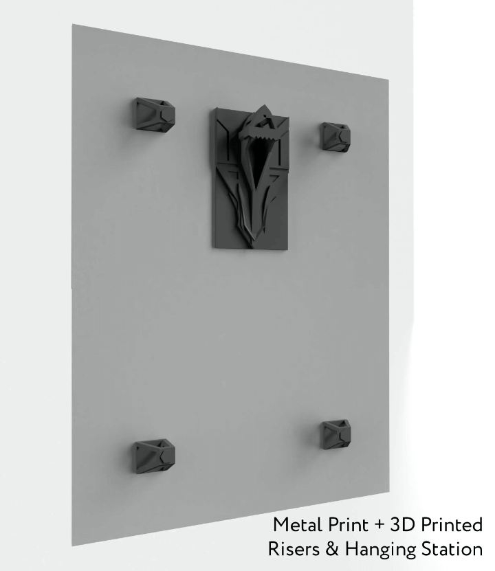 3d Printed hanger for metal print