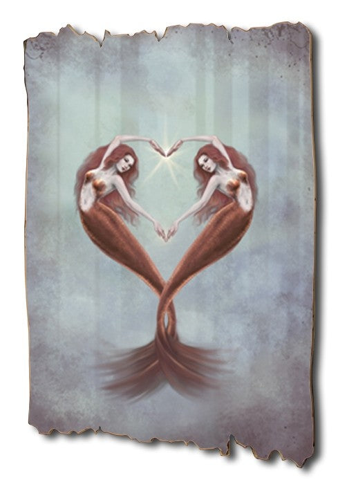 Heart Dance Tattered Wood Print