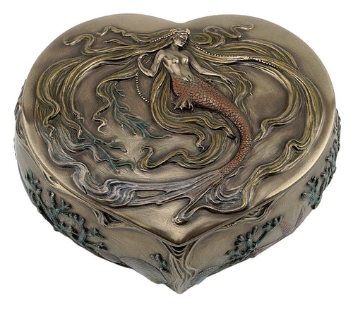 Heart-Shaped Mermaid  Jewelry Box