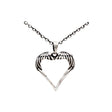 Heart shaped wings necklace