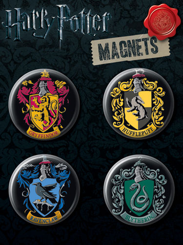 Hogwarts School House Crest Magnet Set