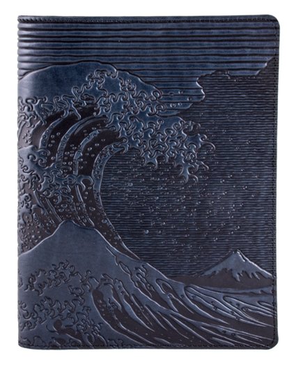 Hokusai Wave Leather Composition Notebook