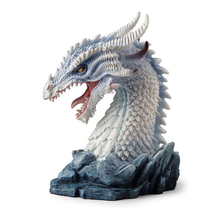 Horned Azure Dragon Bust Figurine