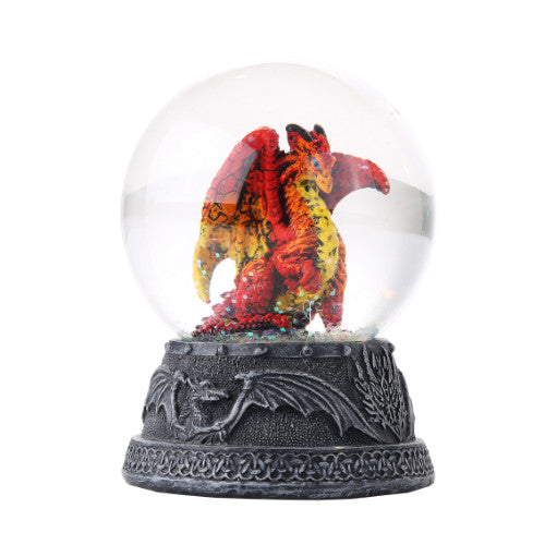 Hyperion Dragon Water Globe Figurine
