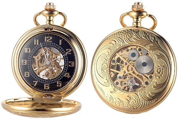 Gold Engraved Pocket Watch