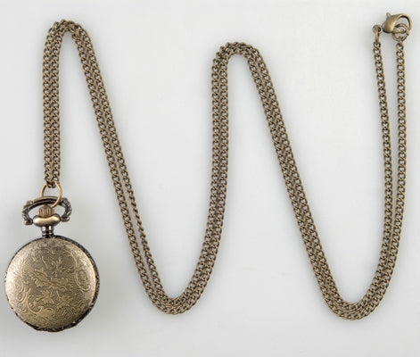 Pocket Watch Heart  Necklace