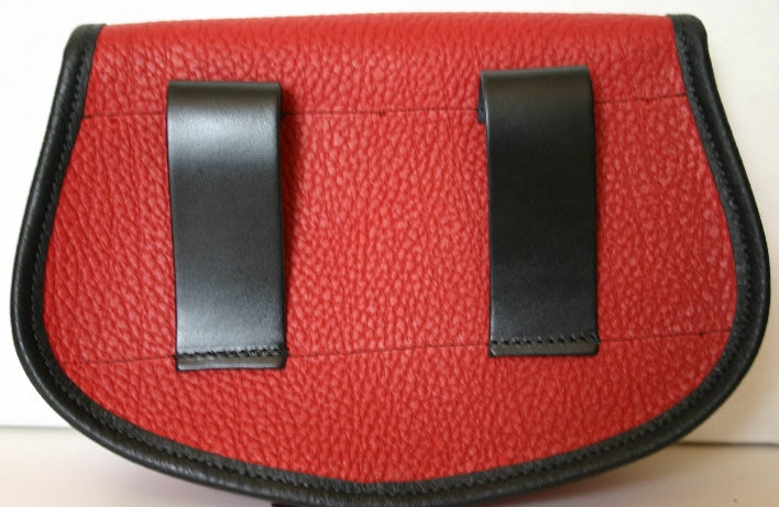 Rose Leather Belt Pouch (Wide)