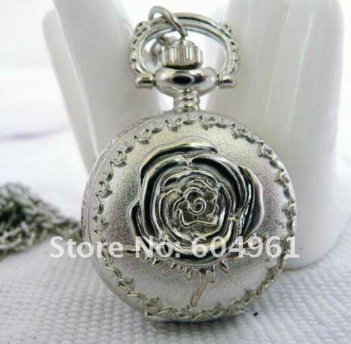 Rose Pocket Watch Necklace - Steampunk Jewelry & Accessories  display picture 2