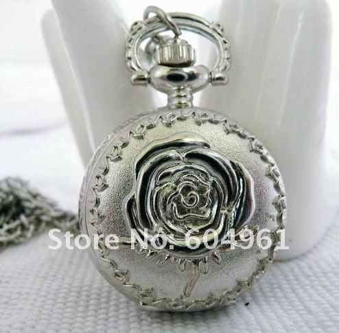 Rose Pocket Watch Necklace