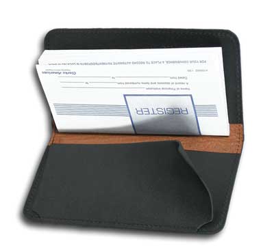 Iris Leather Checkbook Cover