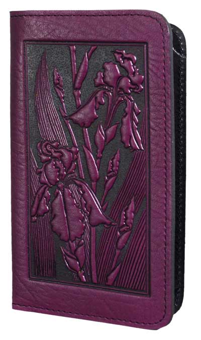 Iris Leather Checkbook Cover