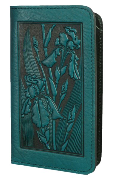 Iris Leather Checkbook Cover