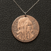 Goblin King coin pendant with silver box chain