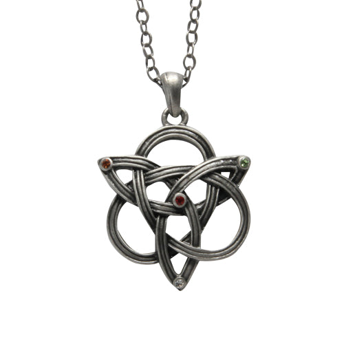 Jeweled Celtic Trinity Necklace