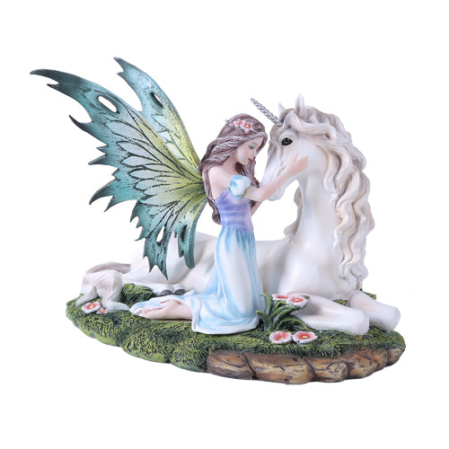 Kneeling Fairy with Unicorn