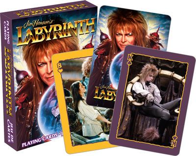 Playing cards themed from the movie Labyrinth with David Bowie