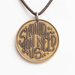 Pendant shown with leather cord option