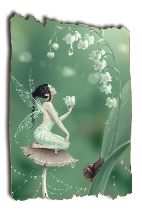 Lily of the Valley Tattered Wood Print