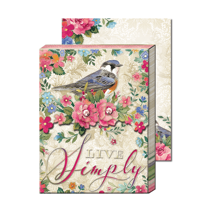Live Simply Bird Pocket Note Pad