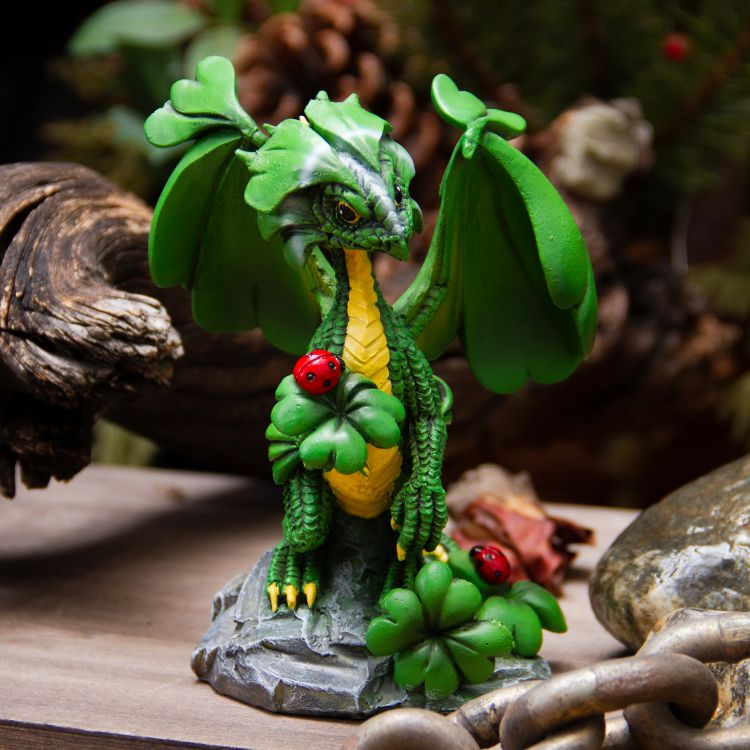 Lucky Clover Dragon Figurine