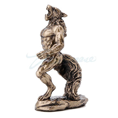 Howling werewolf figurine