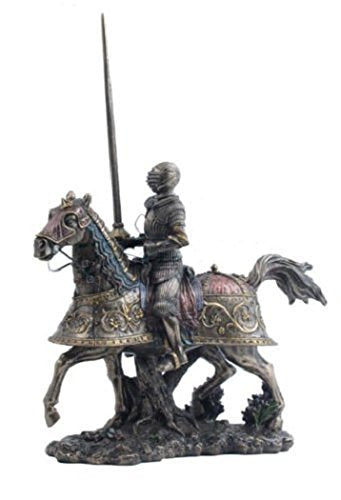 Medieval Armored Knight & Lance Figurine