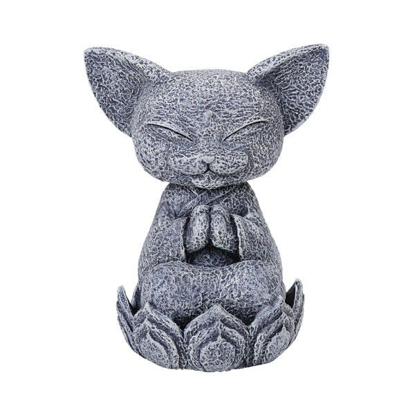 Meditating Cat Jizo Figurine