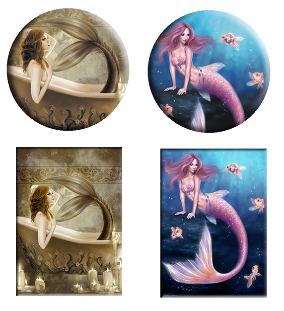 Mermaid Button & Magnet Set