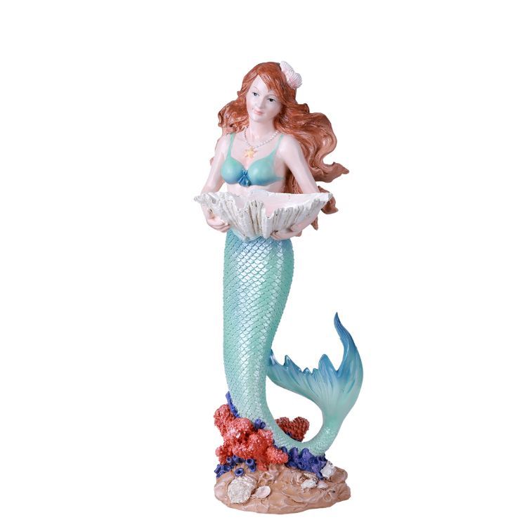 Mermaid Holding Shell Dish: Mermaid Gifts & Collectibles — FairyGlen Store