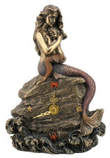 Mermaid Mother & Baby Clock: Mermaid Gifts & Collectibles — Fairyglen Store