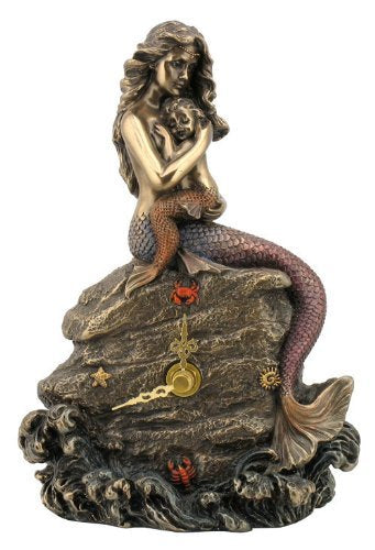 Mermaid Mother & Baby Clock