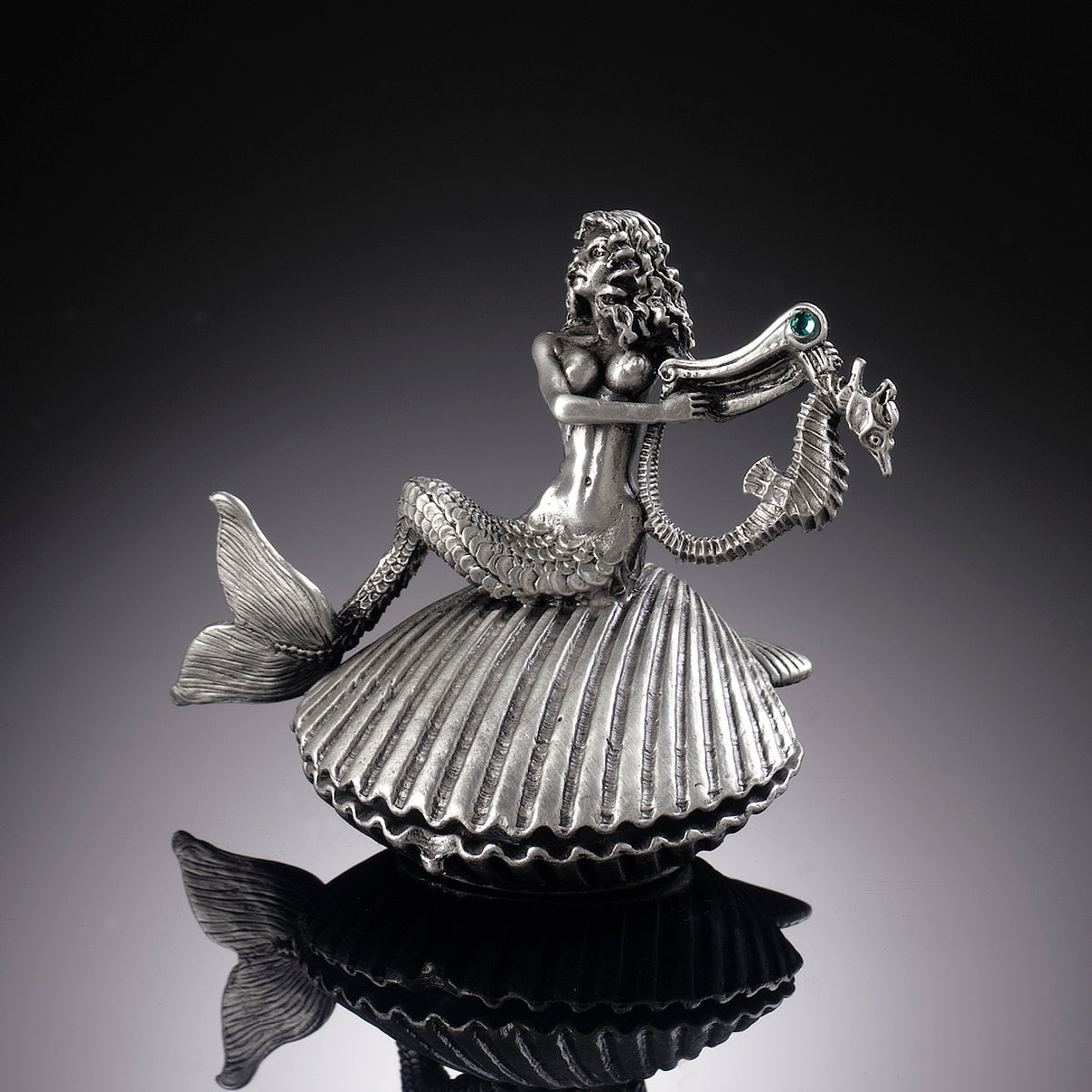 Mermaid on Seashell Box