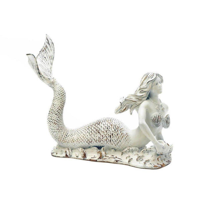 Mermaid Sitting in Seashell Figurine: Mermaid Gifts — FairyGlen Store
