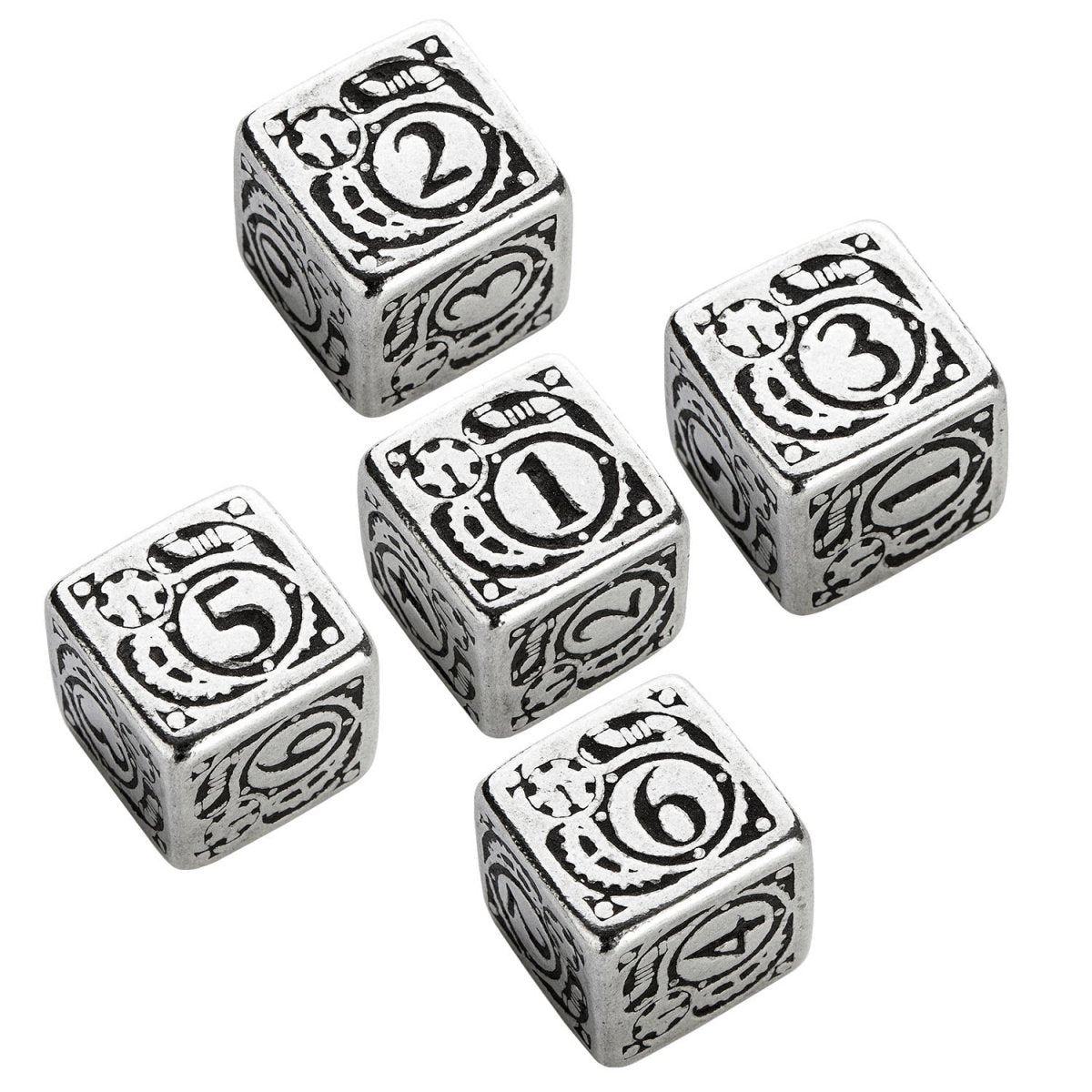 Metal Steampunk D6 Dice Set