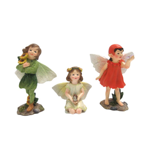 Mini Garden Fairies Trio Figurines