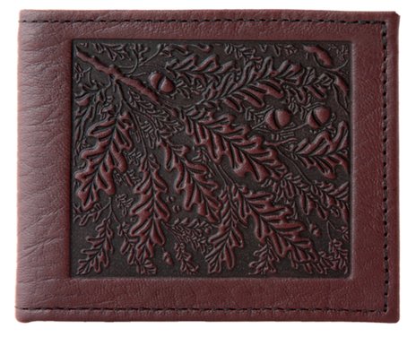 Oak Leaves Leather Wallet